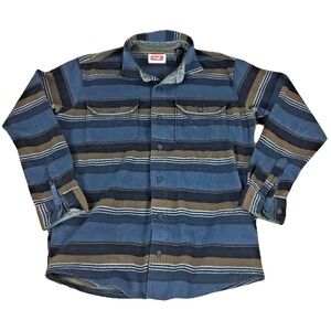 Vintage Wrangler Flannel Shirt Button Up Western Southwest Long Sleeve Men M 43"